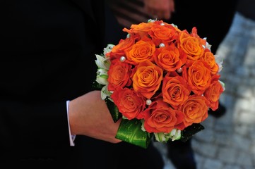 bridal, bride, bouqet, flowers, hands, love, wedding