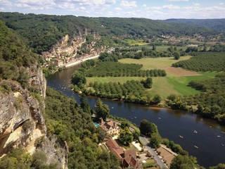 la Dordogna a La Roque Gageac - Perigord, Francia