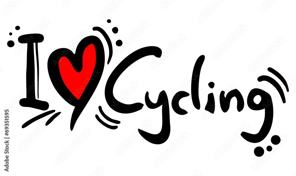 Wall mural Cycling love