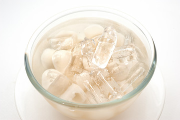 Lychee with ice dessert