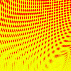 Abstract red halftone on yellow background