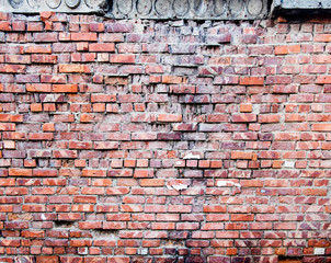 Old red brick wall texture. Old red brick wall pattern texture f
