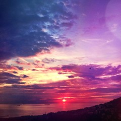 Fototapeta na wymiar amazing sunset sea view