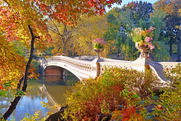 Fotobehang Central Park Herfstkleuren - herfstgebladerte in Central Park, Manhattan, New York