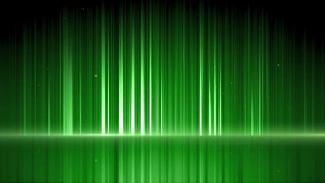 green mirror surface with bubble rising