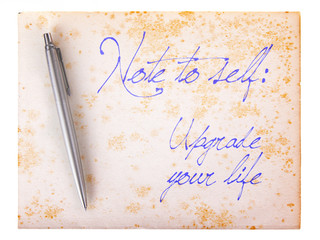 Old paper grunge background - Upgrade your life
