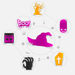 Halloween flat infographic