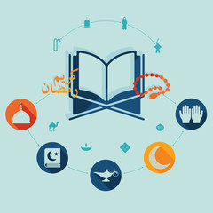 flat infographic: Ramadan Kareem