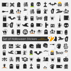 Set of halloween icons