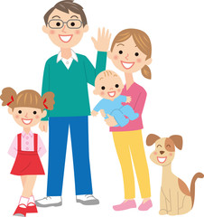 四人家族ペット有り