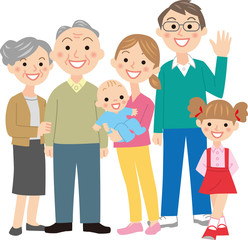 二世帯家族ペットなし