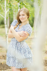 Naklejka premium Portrait of a beautiful young woman