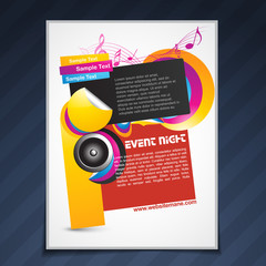 music party template design