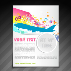 travel brochure flyer template design