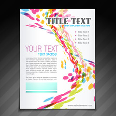 colorful wave brochure flyer design