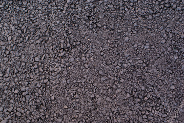 Hot fresh asphalt