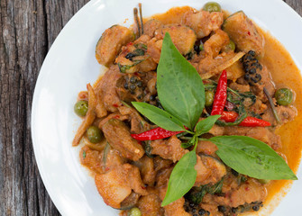 Thai cuisine - Pork with vegetables