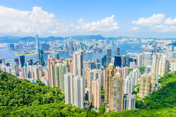 HONG KONG -August 8: Scene of the Victoria Harbour on August 8,