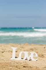 Fototapeta na wymiar Love on the beach
