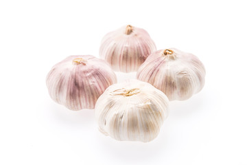 Garlic isolated on white