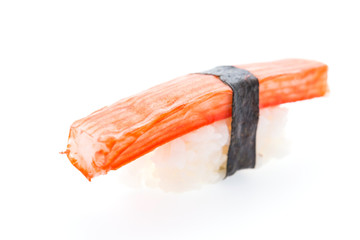 Sushi crab stick isolated on white