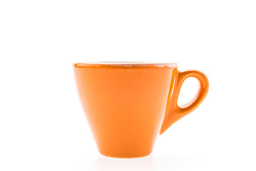 Orange mug isolated on white