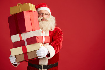 Santa with gifts