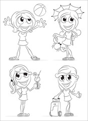 Summer holiday girls
