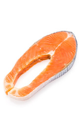 Salmon isolated on white