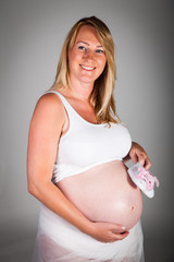 Pregnant caucasian woman