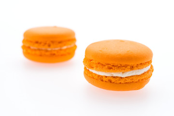 Macaroons isolated on white