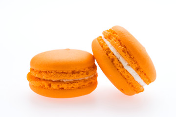 Macaroons isolated on white