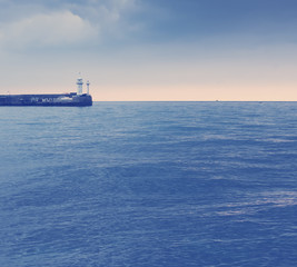 seascape with lighthouse