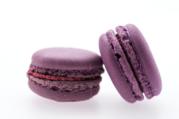 Macaroons isolated on white