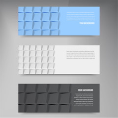 Fototapeta premium Vector banners and squares. Color set