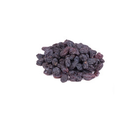 Heap of black raisins.