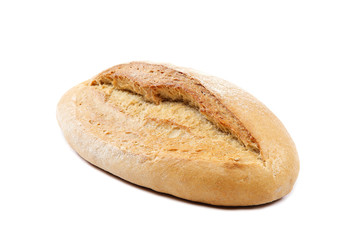 Bread on white background.