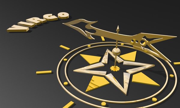 golden compass pointing the zodiac virgo constellation name