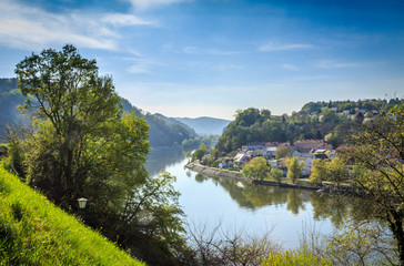 Fototapeta na wymiar Danube valley Linz
