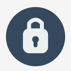 Single padlock icon. Vector illustration