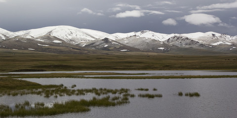 Tranquil landscape Lake Son-Kul, Kyrgyzstan