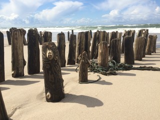 Holz Buhne am Sylter Strand