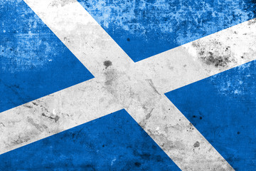 Scotland Flag with a vintage and old look