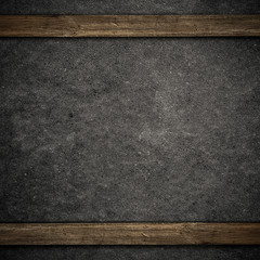 Wood and black concrete background