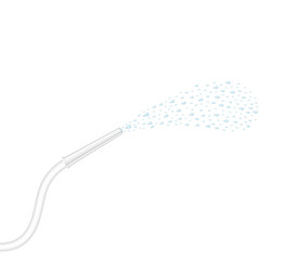 Garden hose squirts water