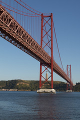 Fototapeta na wymiar 25th of April bridge in Lisbon