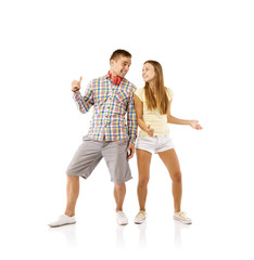 Obraz premium Young couple dancing