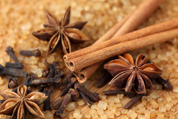 Spices and brown sugar