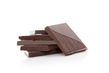 Chocolate isolated on white.