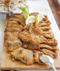 Appetizer. Breaded fish